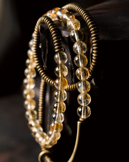 Gold Prosperity Citrine Wrap Bracelet – Energy & Abundance