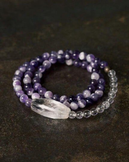 Serenity Duo Amethyst & Clear Quartz Energy Bracelet