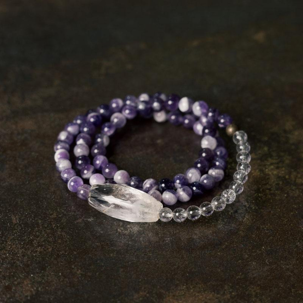 00_5c890285-5a88-4f07-9704-2b0e85a64713.jpg Serenity Duo Amethyst & Clear Quartz Energy Bracelet - Image 1