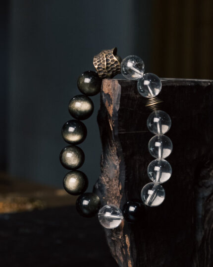 Golden Brilliant Stone Clear Crystal Bracelet