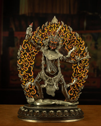 Fierce Protector Goddess Bronze Statue