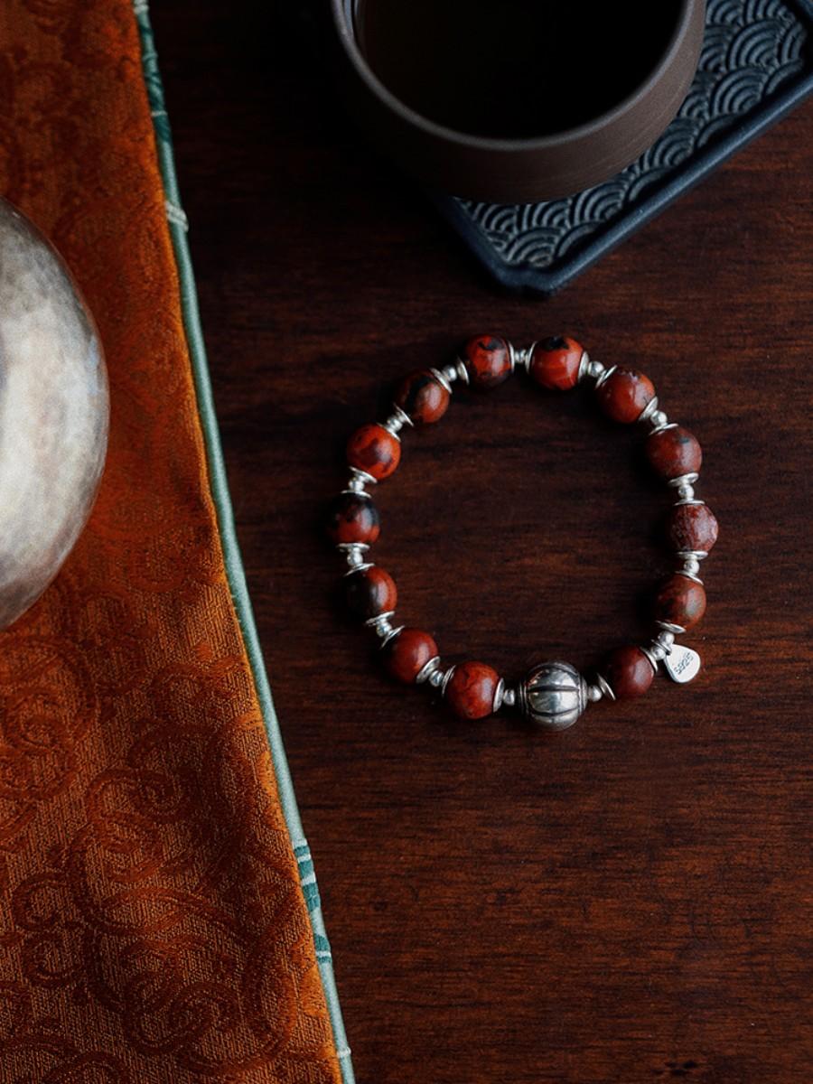 10001_1a526ea8-ac1f-4d50-8df8-521f2451fbb1.jpg Calm Essence Red Agate Bracelet - Image 1