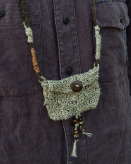 Tranquility Handmade Decorative Pouch with Natural Beads