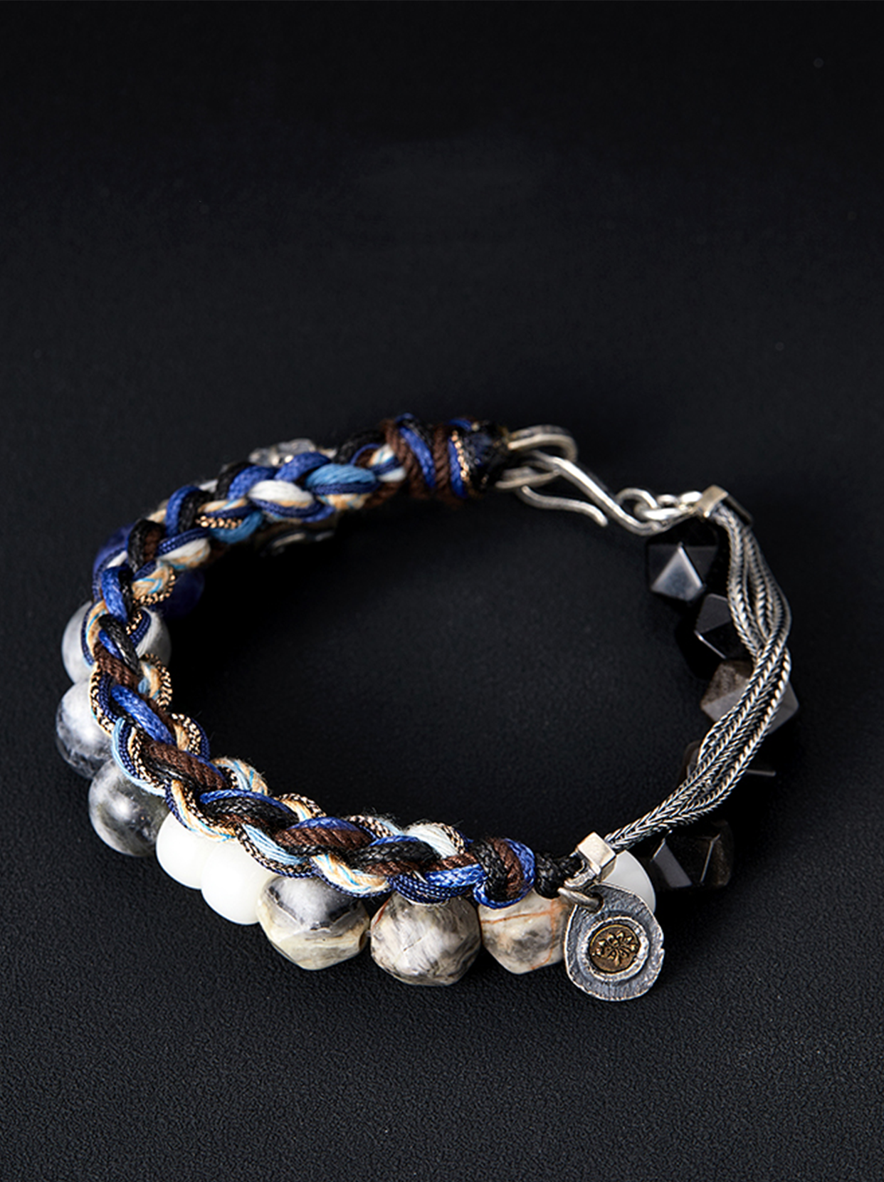 1_6d9cc240-3ab5-4eb7-bf4e-8747c39a3eae.png Handcrafted Sterling Silver Breaking Waves Bracelet - Image 1