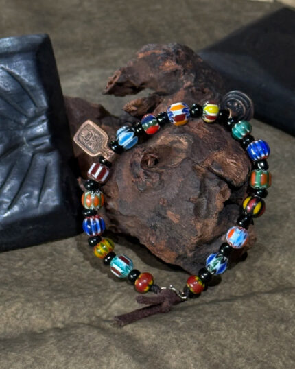 Zakirum Ancient Tibetan Nomadic Five Elements Glass Bracelet