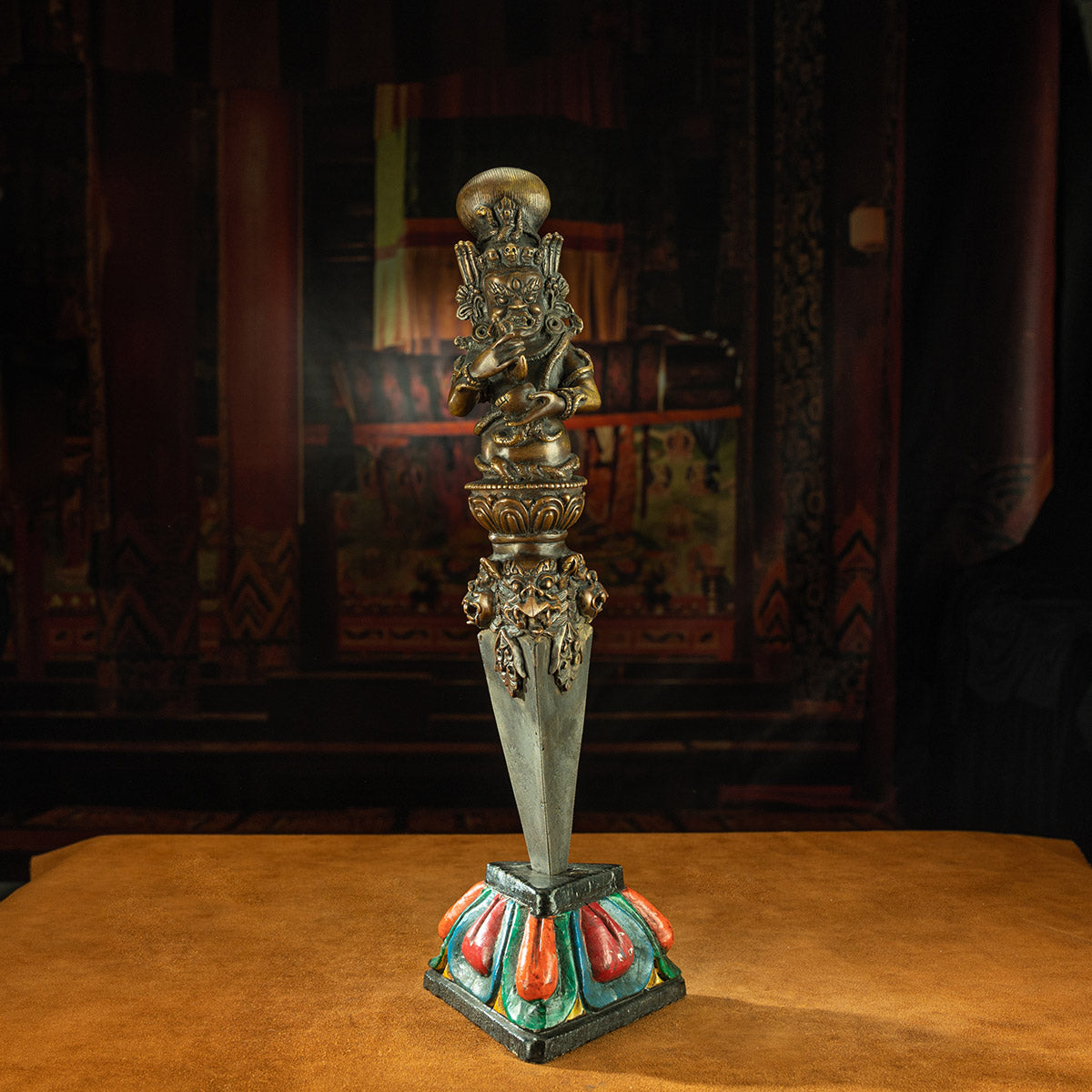 2_0bad9aa6-2a5b-4985-9b66-f2cc9fb54f10.jpg Qing Dynasty Vajira Of The Mahakala Dharma Protector Copper Sakya Monastery - Image 1