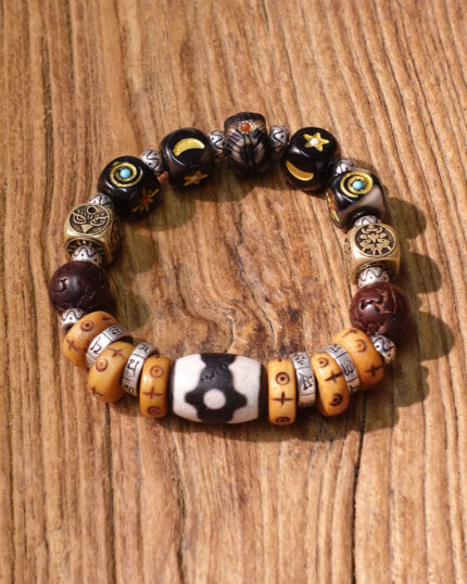 Guardian's Gift Prosperity & Protection Tibetan Dzi Bead Bracelet