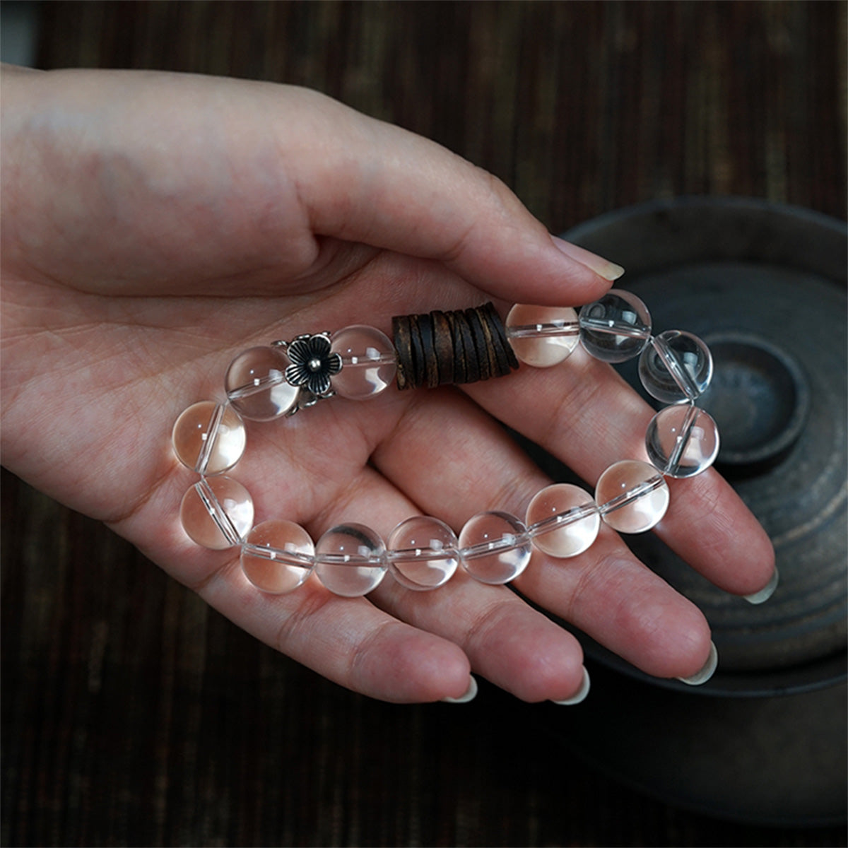 5_9433d482-366f-4f61-a812-786613bc7ef2.jpg Serenity Quartz & Agarwood Energy Bracelet - Image 1