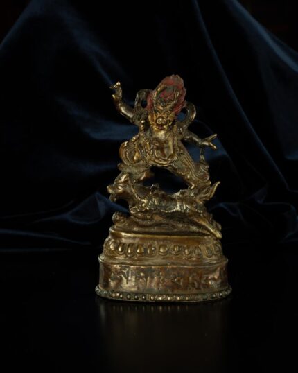 Ming Dynasty Statue of Yama. the Lord of the Underworld Antique Tibetan Buddhist Statue Gilded Tibet