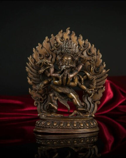 19 Century Dopamantine Buddha Statue Purple Lima Copper