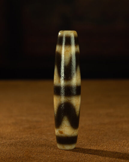 Yellow Tooth Double Tiger Teeth Old Dzi Beads Tibetan Millennium Dzi Beads Calcification