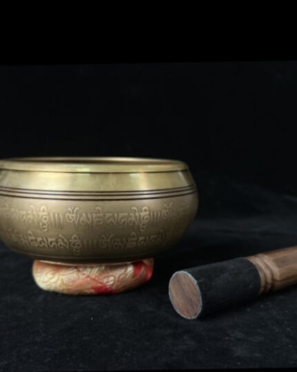 Antique Singing Bowl-Tibetan temple series-Crossed Pestles