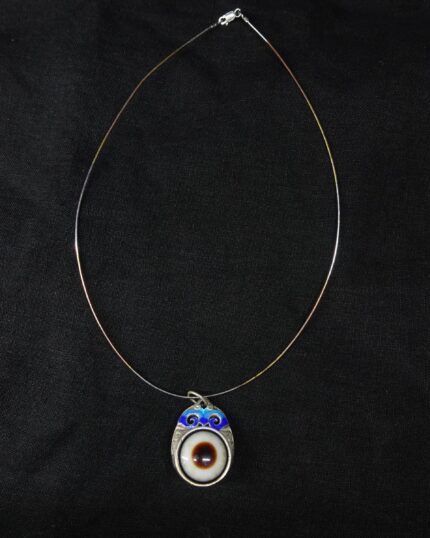 【Unique Item】  Sacred Eye Sterling Silver Cloisonné Pendant