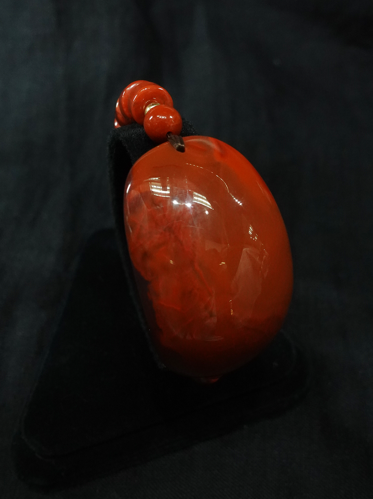 DSC00500.png 【Unique Item】 Crimson Blaze of Fortune Big Nanhong agate Bracelet - Image 1