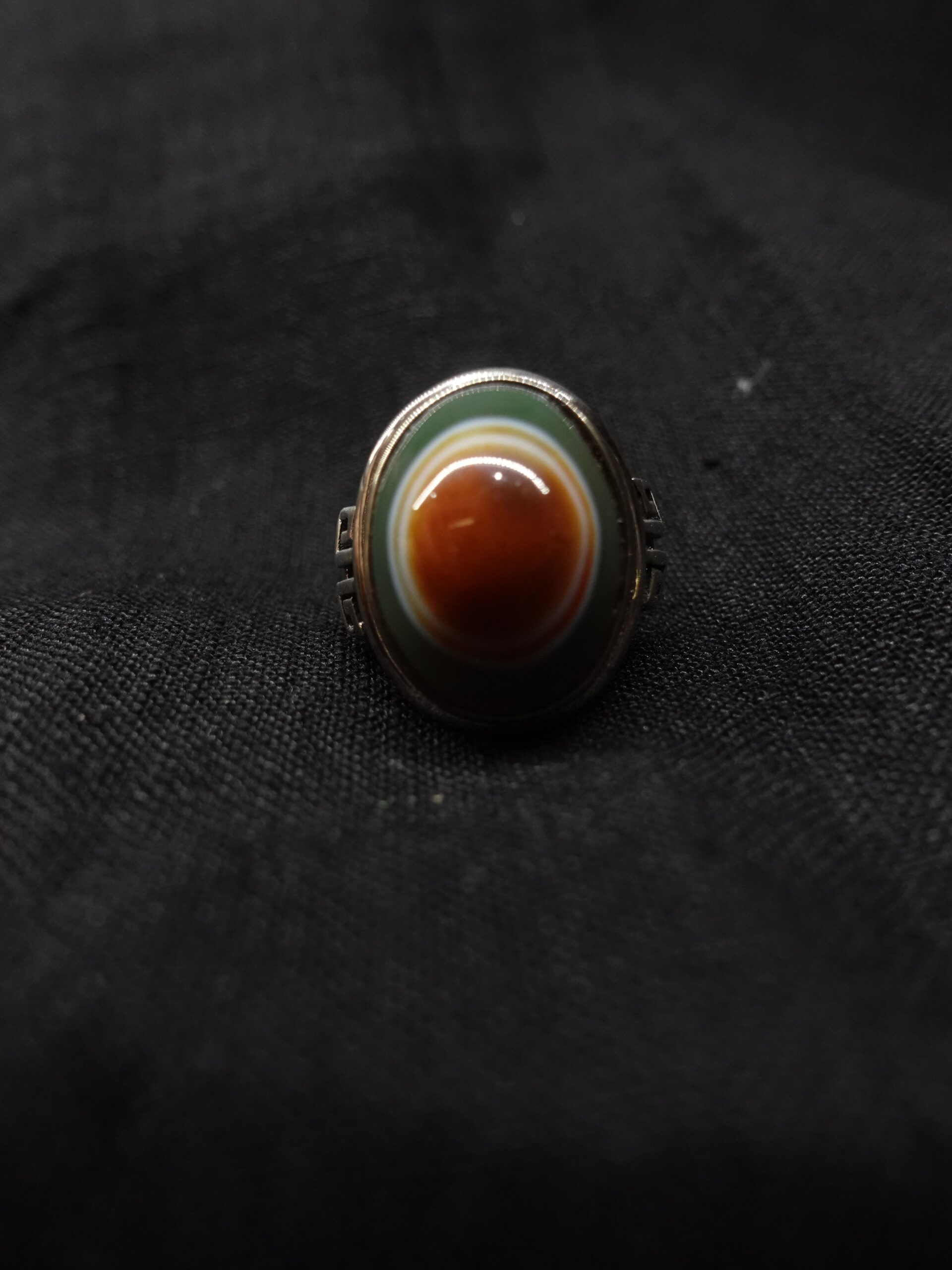 DSC00596.jpg 【Unique Item】 Sacred Eye Dzi bead ring - Image 1