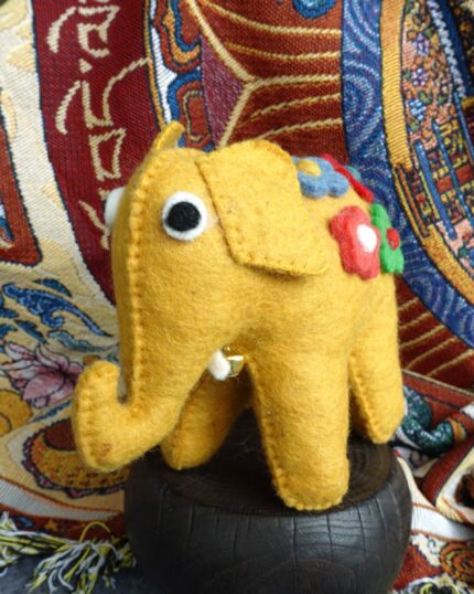 Handcrafted Yak Wool Elephant Figurine