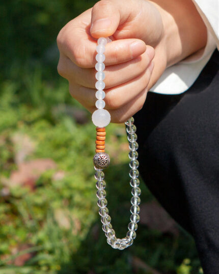 Healing Harmony White Quartz & Agate Necklace