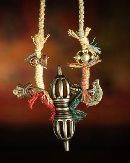 Ming Dynasty Tibetan Vajra Pendant Necklace with Gibeon Meteorite