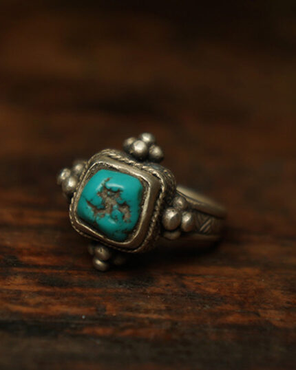 Unity Wealth Harmony Turquoise Silver Rings