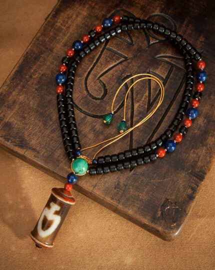 Vase Dzi Bead Lucky Pendant – Spiritual Blessings and Protection