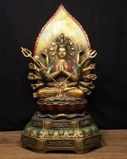 SUKHAVATI Avalokiteśvara WISDOM Tibetan Statue for Eliminating Difficulty