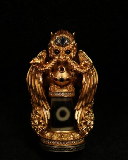 Guardian Owl Dzi Bead Pendant ?C Amulet for Protection & Wisdom
