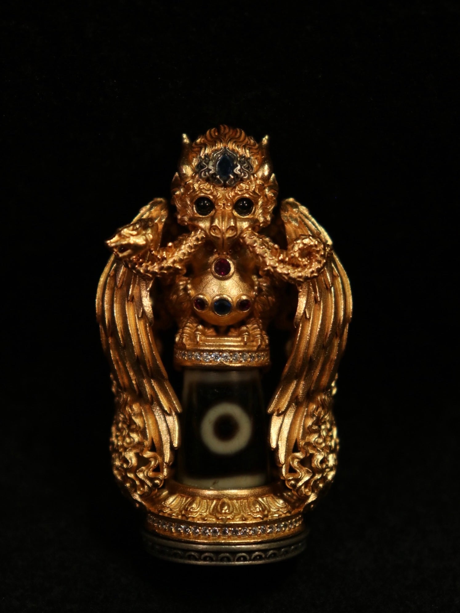 WeixinImage_20250618204223.jpg Guardian Owl Dzi Bead Pendant ?C Amulet for Protection & Wisdom - Image 1
