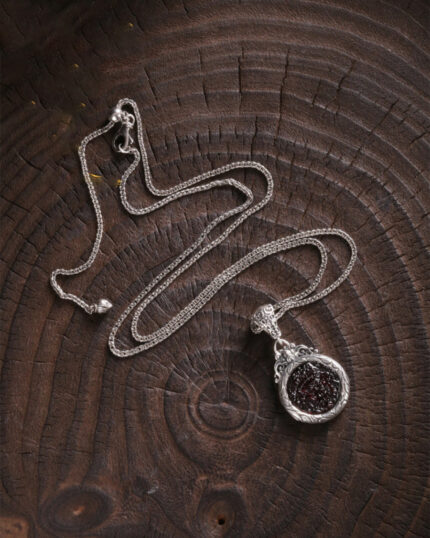 Blood Amber Wealth Pendant for prosperity and abundance